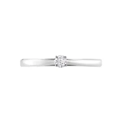 Bague Solitaire Iris Or Blanc Diamant
