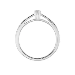 Bague Solitaire Iris Or Blanc Diamant