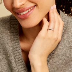 Bague Solitaire Iris Or Blanc Diamant