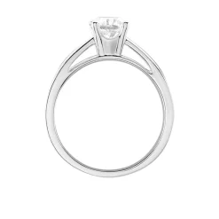 Bague Solitaire Iris Or Blanc Diamant
