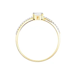 Bague Solitaire Jessa Or Jaune Oxyde De Zirconium