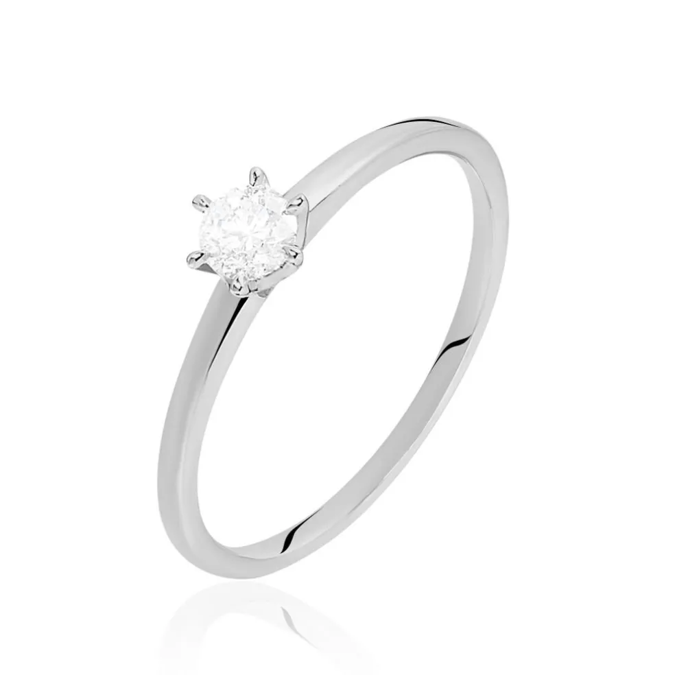 Bague Solitaire Josua Or Blanc Diamant