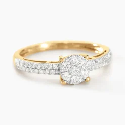 Bague Solitaire Julia Or Jaune Diamant Synthetique