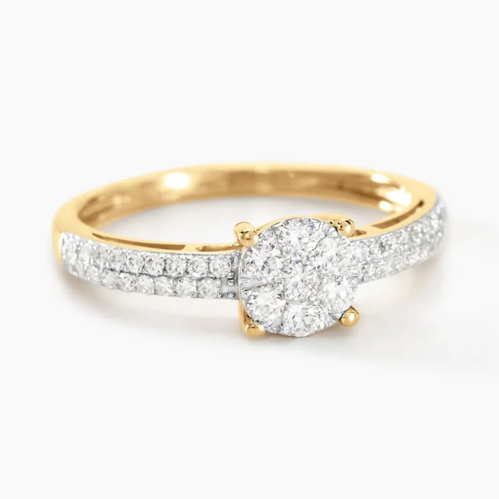Bague Solitaire Julia Or Jaune Diamant Synthetique