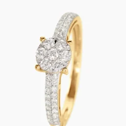 Bague Solitaire Julia Or Jaune Diamant Synthetique