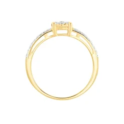 Bague Solitaire Julia Or Jaune Diamant Synthetique