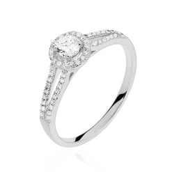 Bague Solitaire Karen Or Blanc Diamant
