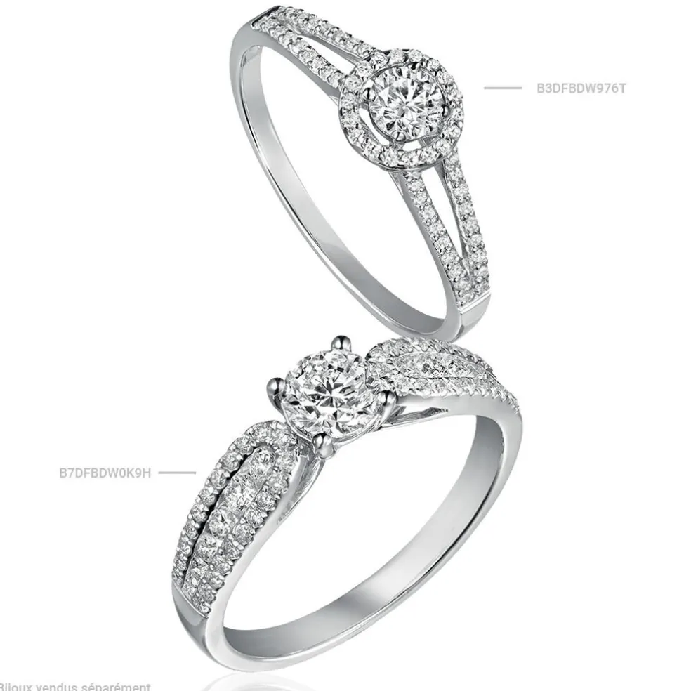 Bague Solitaire Karen Or Blanc Diamant