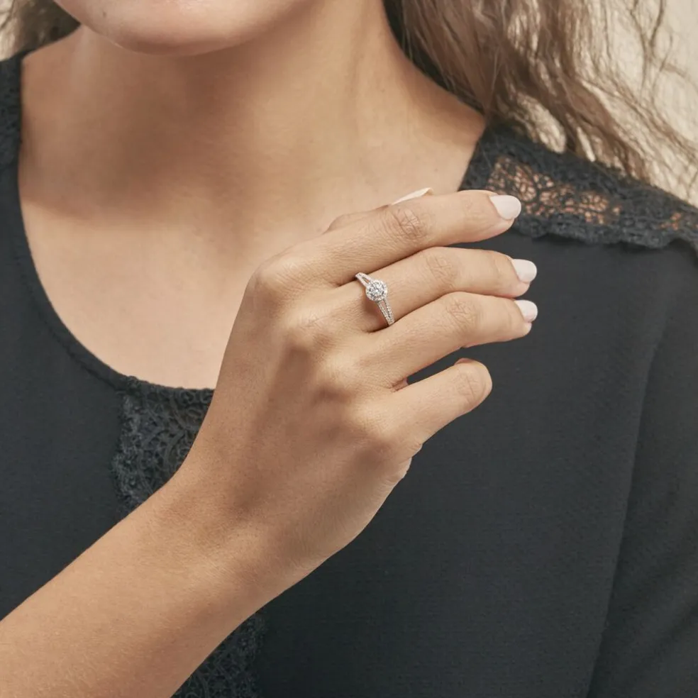Bague Solitaire Karen Or Blanc Diamant