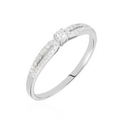 Bague Solitaire Katalina Or Blanc Diamant
