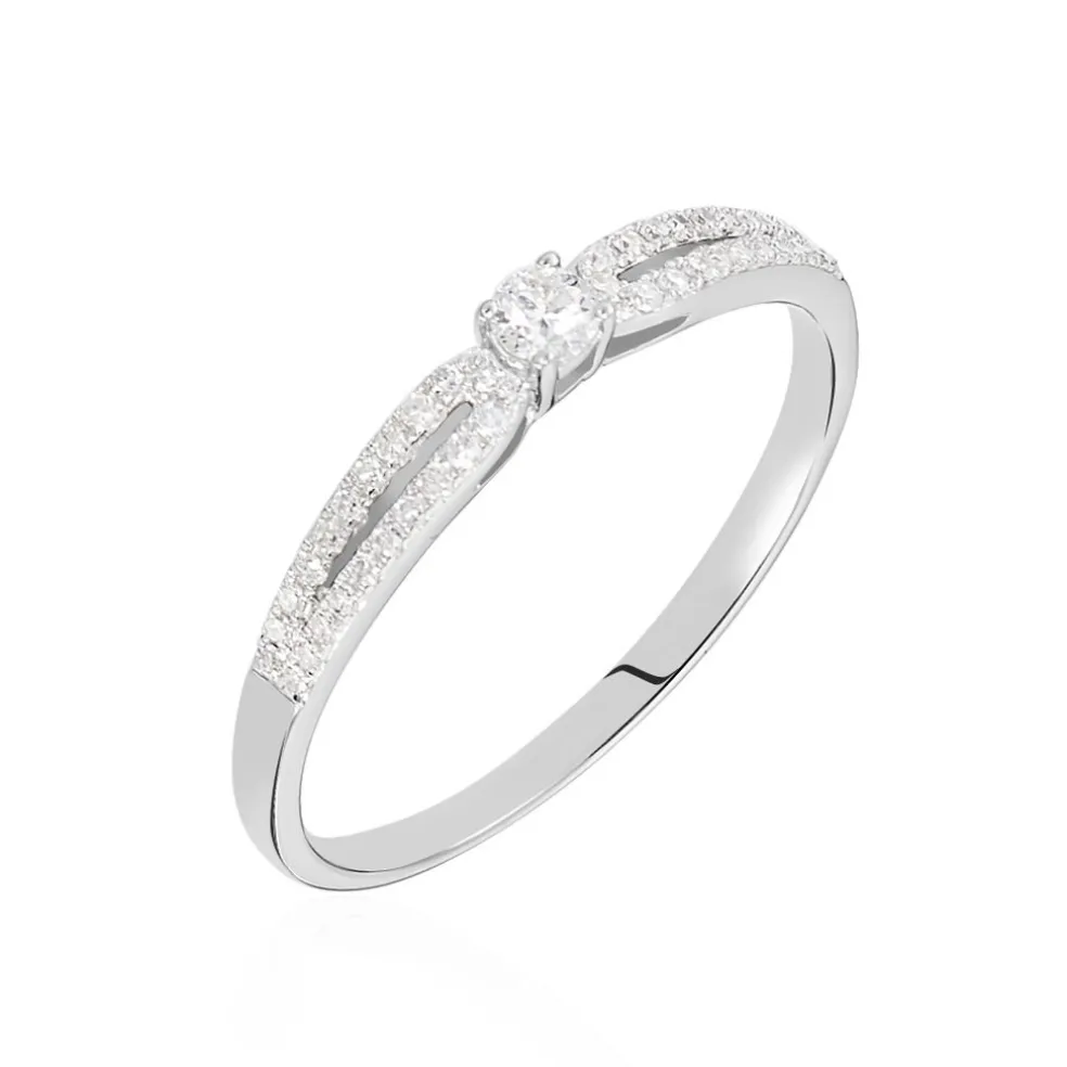 Bague Solitaire Katalina Or Blanc Diamant