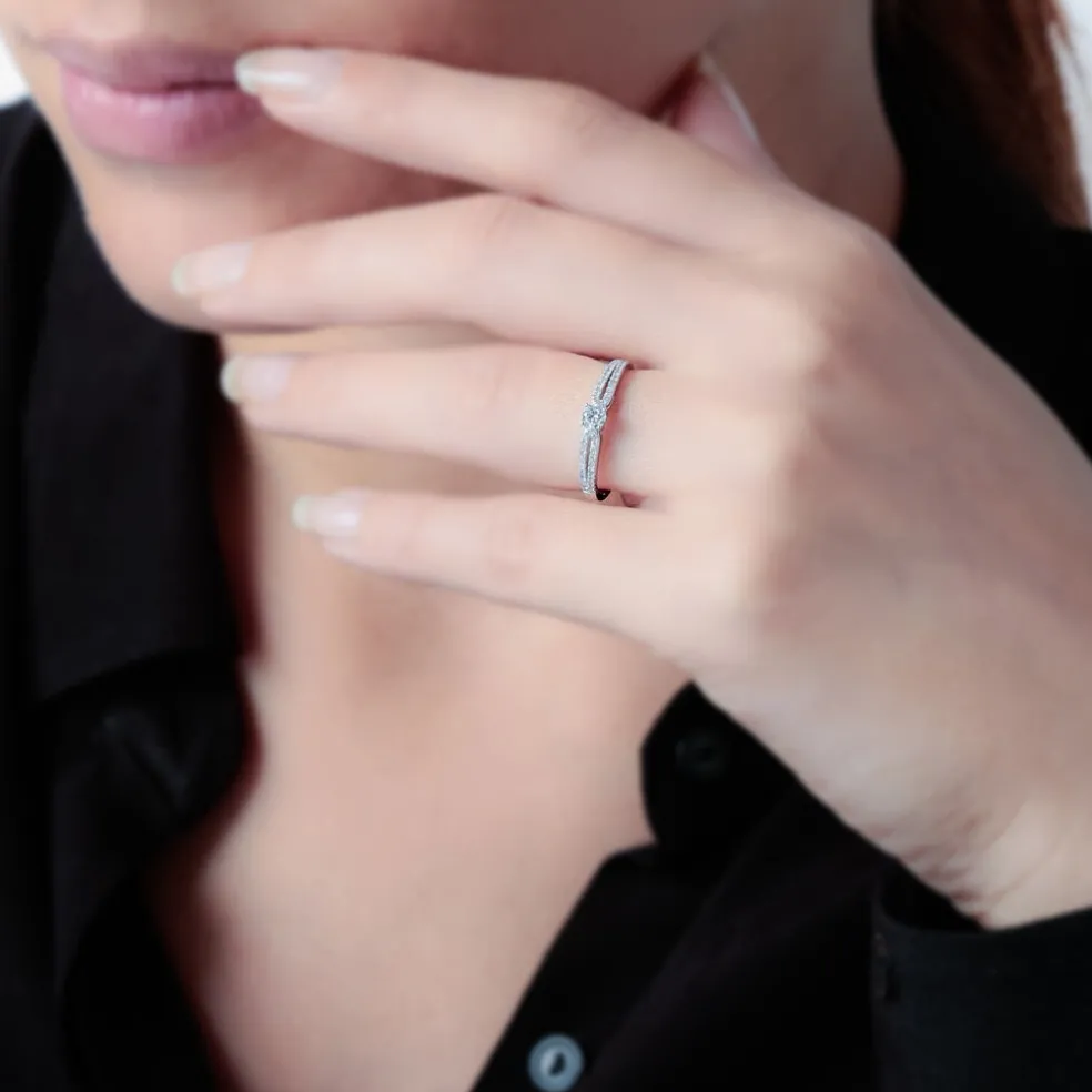 Bague Solitaire Katalina Or Blanc Diamant