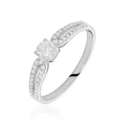 Bague Solitaire Katalina Or Blanc Diamant
