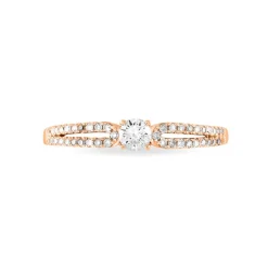 Bague Solitaire Katalina Or Rose Diamant