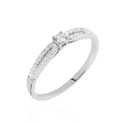 Bague Solitaire Katalina Or Blanc Diamant