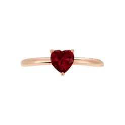Bague Solitaire Kelvyn Argent Rose Oxyde De Zirconium