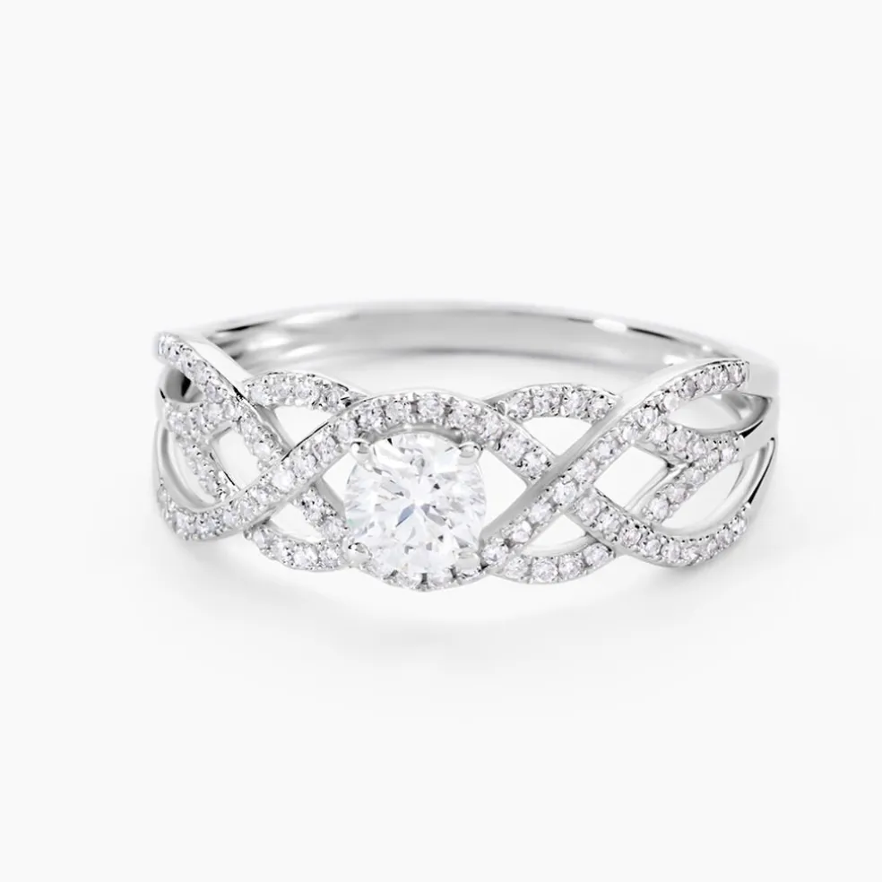 Bague Solitaire Kendra Or Blanc Diamant