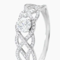 Bague Solitaire Kendra Or Blanc Diamant