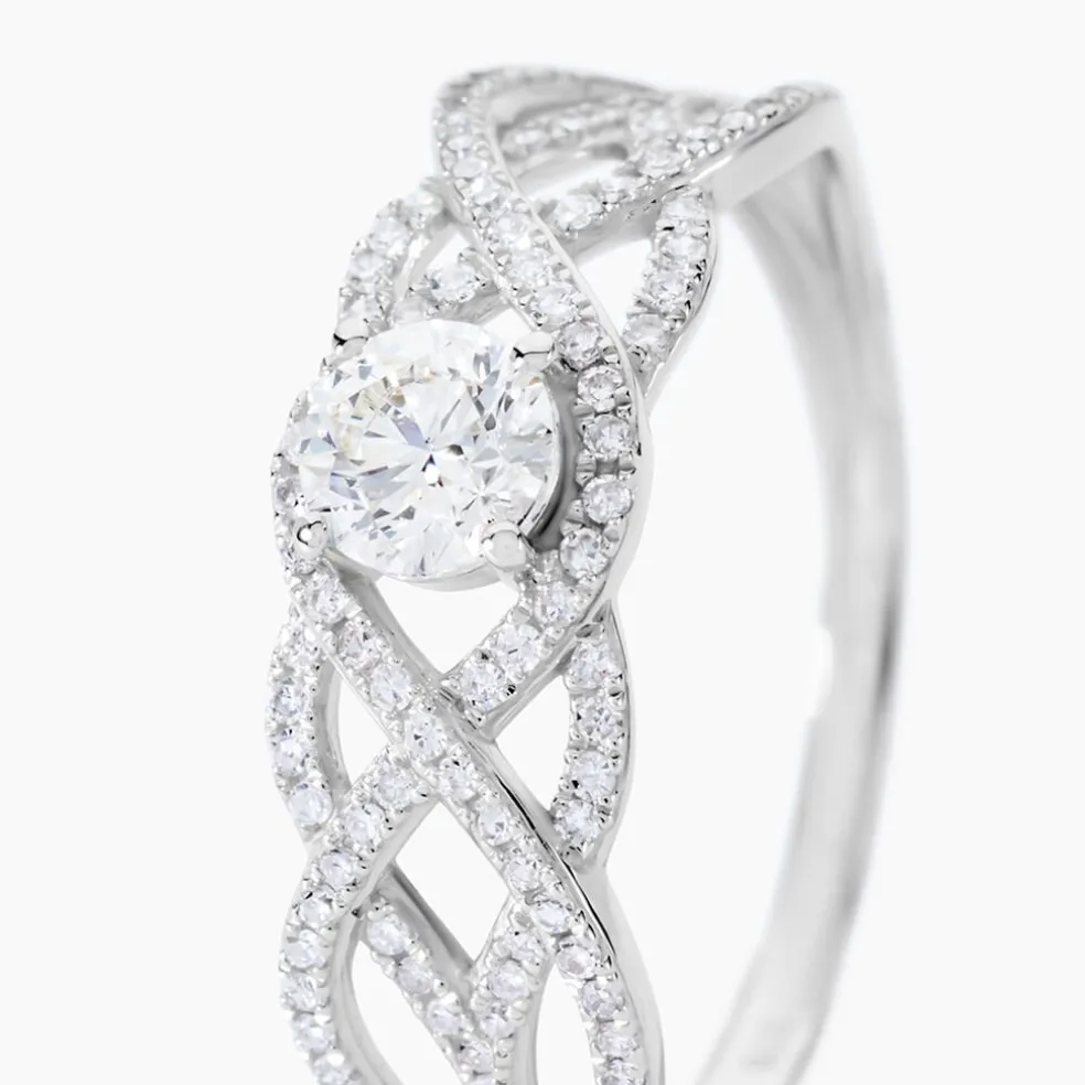 Bague Solitaire Kendra Or Blanc Diamant