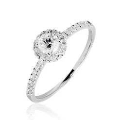 Bague Solitaire Lena Or Blanc Diamant
