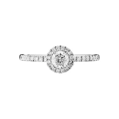 Bague Solitaire Lena Or Blanc Diamant
