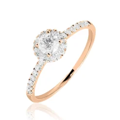 Bague Solitaire Lena Or Rose Diamant