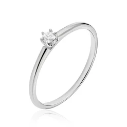 Bague Solitaire Liseline Or Blanc Diamant