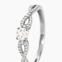 Bague Solitaire Livia Or Blanc Diamant