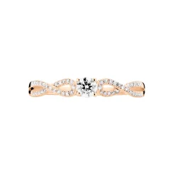 Bague Solitaire Livia Or Rose Diamant