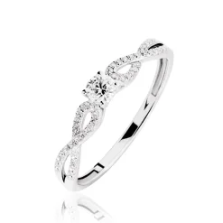 Bague Solitaire Livia Or Blanc Diamant