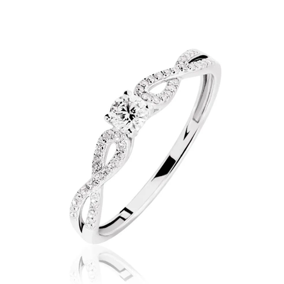 Bague Solitaire Livia Or Blanc Diamant