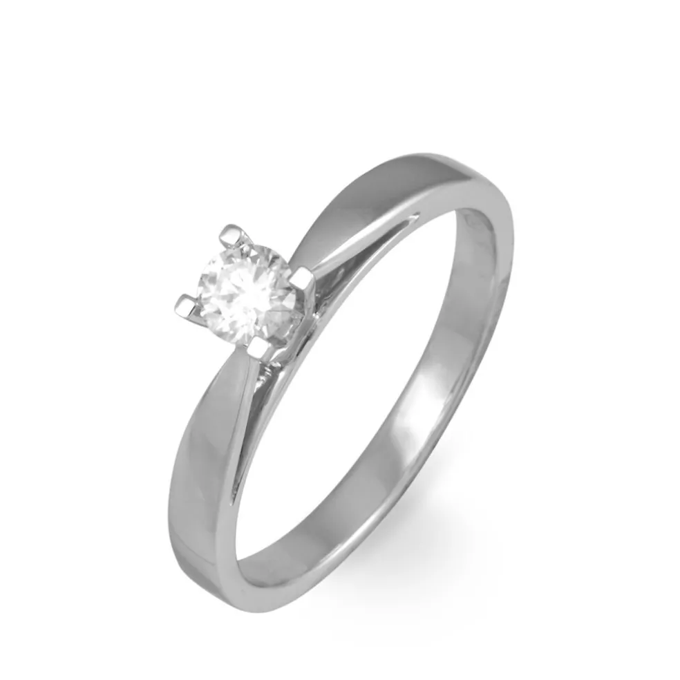 Bague Solitaire Loren Or Blanc Diamant
