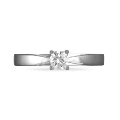Bague Solitaire Loren Or Blanc Diamant