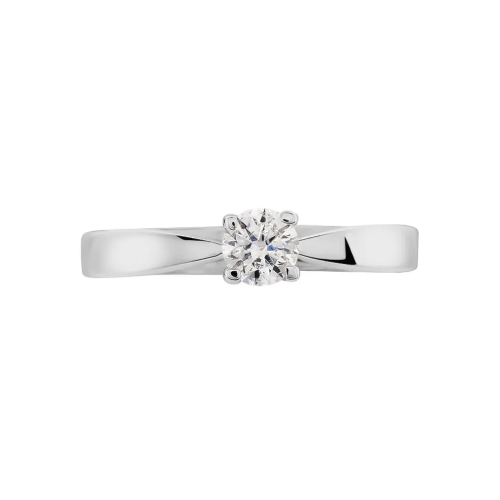 Bague Solitaire Loren Or Blanc Diamant
