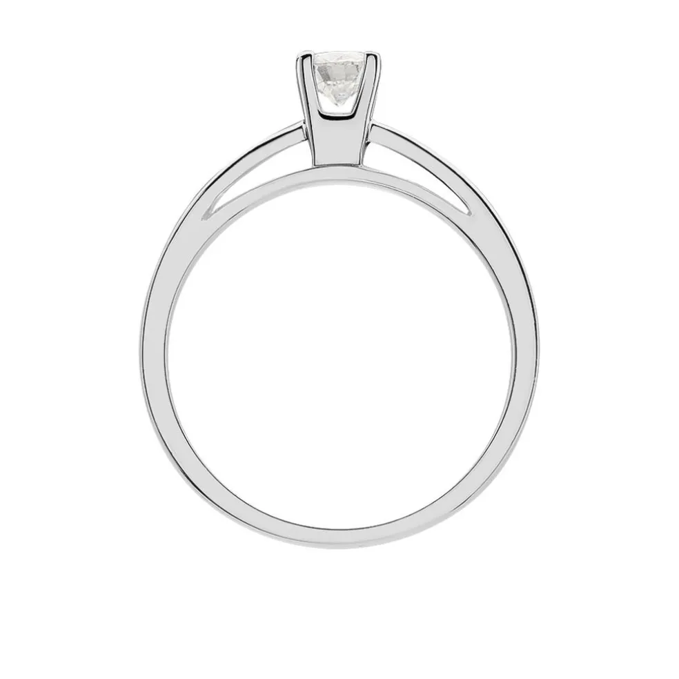 Bague Solitaire Loren Or Blanc Diamant