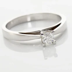 Bague Solitaire Loren Or Blanc Diamant