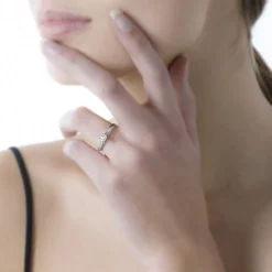 Bague Solitaire Loren Or Blanc Diamant