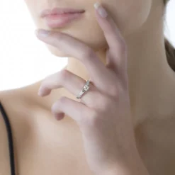 Bague Solitaire Loren Or Blanc Diamant