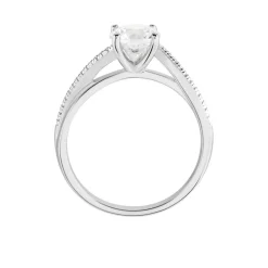 Bague Solitaire Maellyne Argent Blanc Oxyde De Zirconium