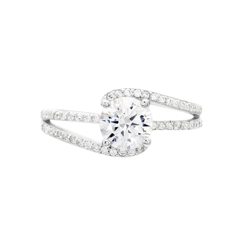 Bague Solitaire Maggy Argent Blanc Oxyde De Zirconium