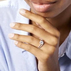 Bague Solitaire Maggy Argent Blanc Oxyde De Zirconium