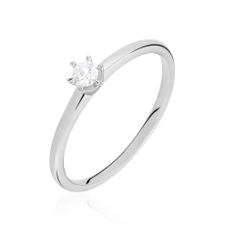 Bague Solitaire Mai-li Or Blanc Diamant