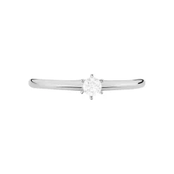Bague Solitaire Mai-li Or Blanc Diamant