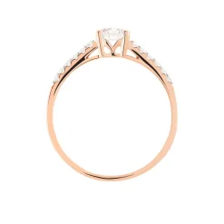 Bague Solitaire Manon Or Rose Oxyde De Zirconium