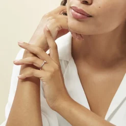 Bague Solitaire Mathylda Argent Blanc Oxyde De Zirconium