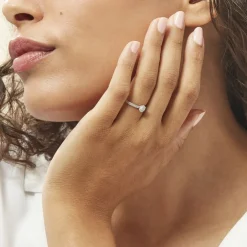 Bague Solitaire Mathylda Argent Blanc Oxyde De Zirconium