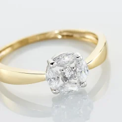 Bague Solitaire Maurena Or Jaune Oxyde De Zirconium