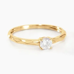 Bague Solitaire Maylis Or Jaune Oxyde De Zirconium