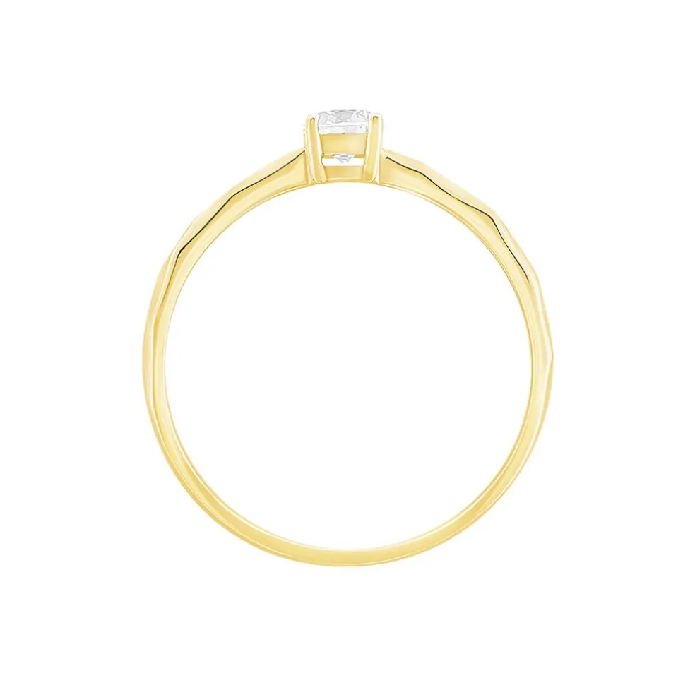 Bague Solitaire Maylis Or Jaune Oxyde De Zirconium
