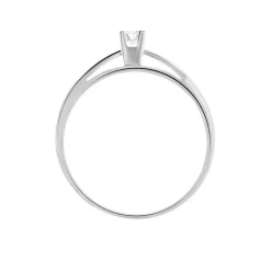 Bague Solitaire Morrigane Or Blanc Diamant